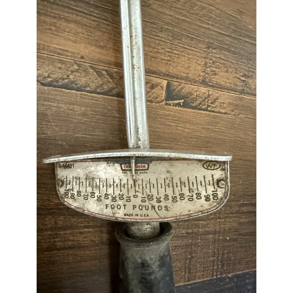 Vintage Sears Craftsman Torque Wrench 1/2' Drive Dual Range Scale 0-100 FT-LB